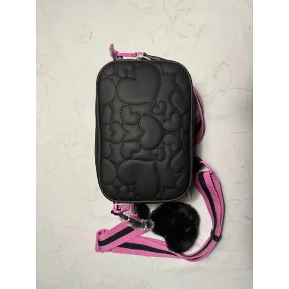 LUV BETSY JOHNSON BLACK QUILTED CROSS BODY WITH GUITAR STRAP - NWT - Picture 5 of 5